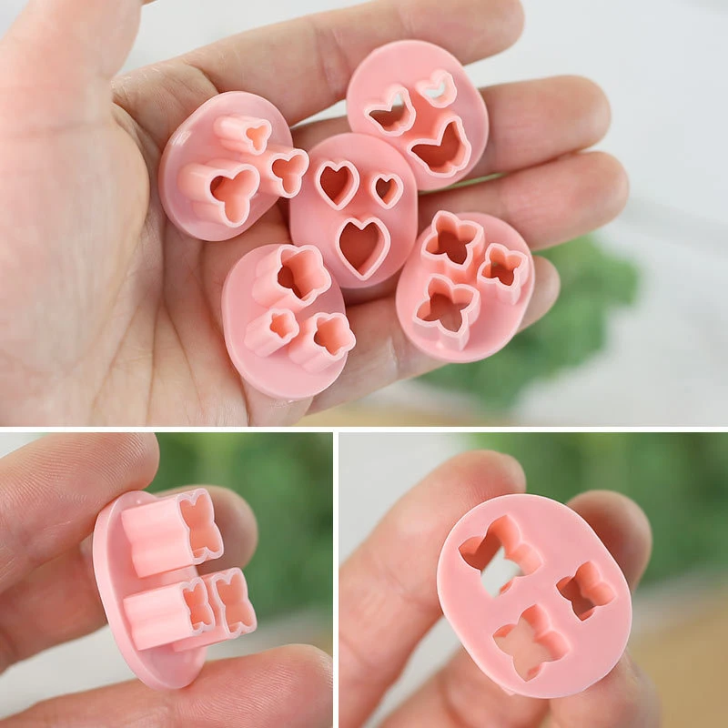 10pcs Flower Soft Clay Earring Molds Flower Combination Petals Leaves Polymer Clay Cutters Handmade Earrings Jewelry Making Tool