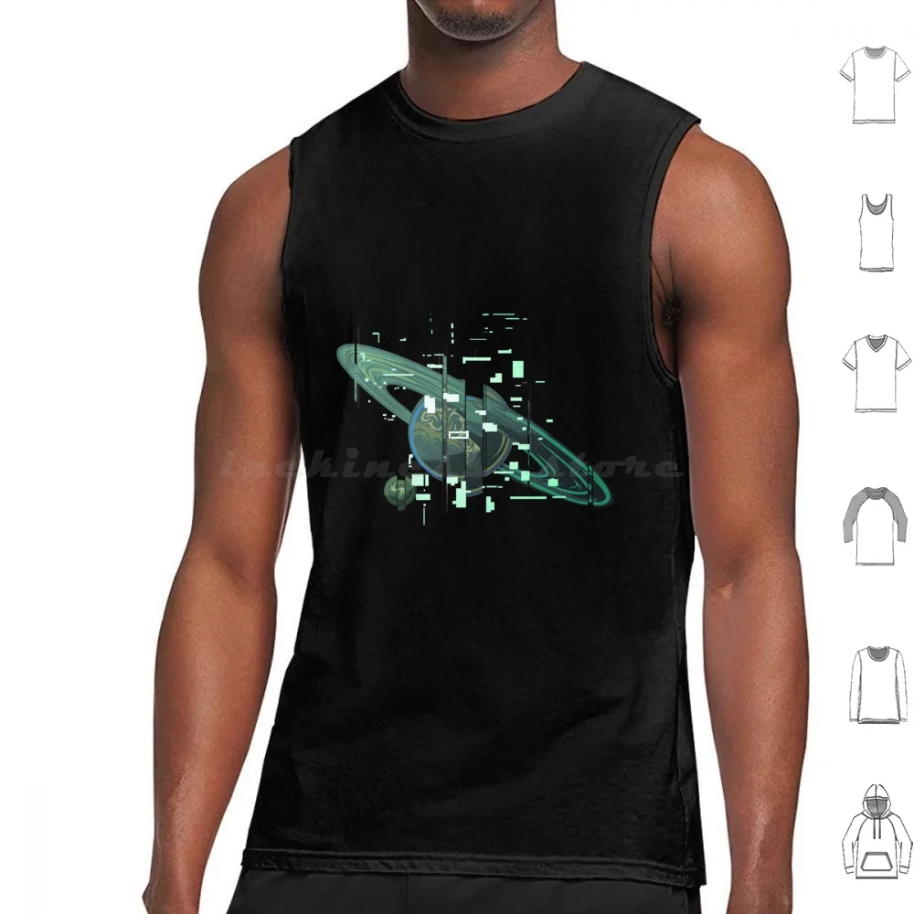 Echoes Of The Eye-Error Report Tank Tops Print Cotton Outer Wilds Space Outer Wilds Nomai Game Video Game Dark Bramble