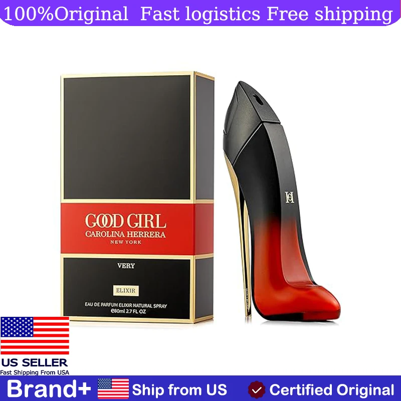 

Very Good Girl Elixir By Carolina Herrera Women 2.7 Oz EDP Spray Long Lasting Fragrance Cologne Persistence Pheromone Portable