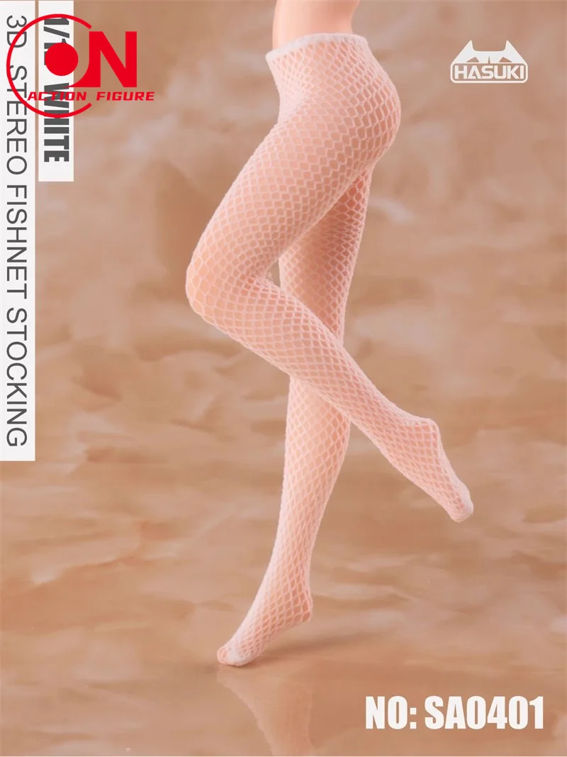 HASUKI SA04 1/12 ثلاثية الأبعاد جوارب شبكية سلس الجوارب الملابس والاكسسوارات نموذج صالح 6 ''أنثى الجندي عمل الشكل الجسم #6