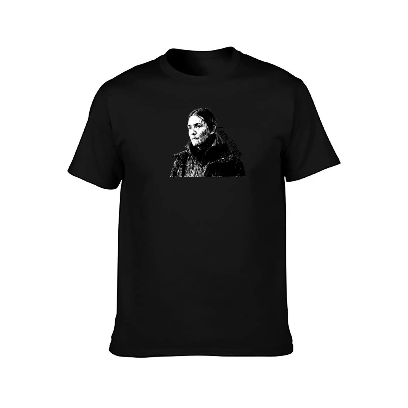 Lady Hawk MARE T-Shirt, Summer Casual Cotton Tee, Oversized Streetwear Tops, Vintage Graphic Print, Loose Fit Short Sleeve