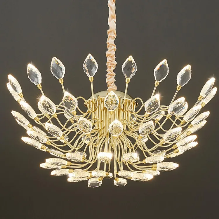 

Modern K9 Luxury Crystal Chandelier 86xLED Fashion Creativity Living Room Restaurant Bedroom Villa Hotel Duplex Pendent Lamp