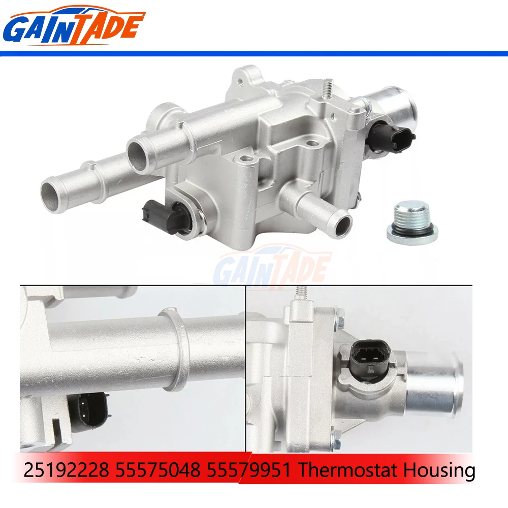 Nowa obudowa termostatu płynu chłodzącego silnik 25192228 55575048   Do Opla Astry Do Chevroleta Cruze Do Sonic Trax 1.8 1.6L 55579951