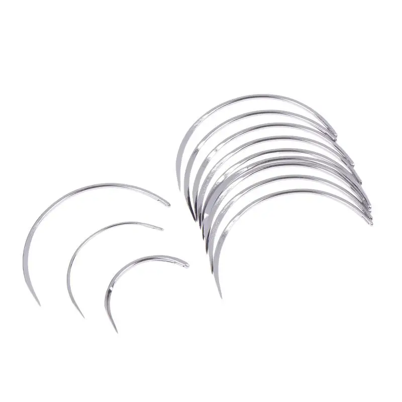 6/10Pcs Suture Surgical Tool Durable Metal 1/2 Corner  Needle Double Eyelid  Science DIY Accessories