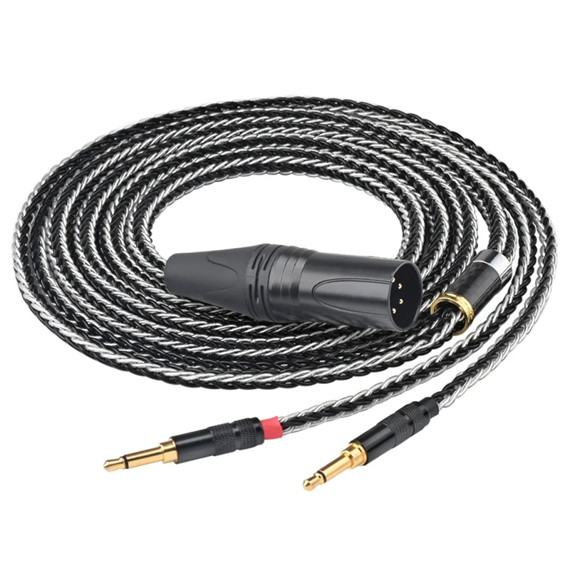 Ataudio Kopfhörer Audio kabel Dual 3,5mm Occ versilbert 6,5mm 3,5mm 4,4 2,5 xlr symmetrisches Kopfhörer kabel für Player Headset 4