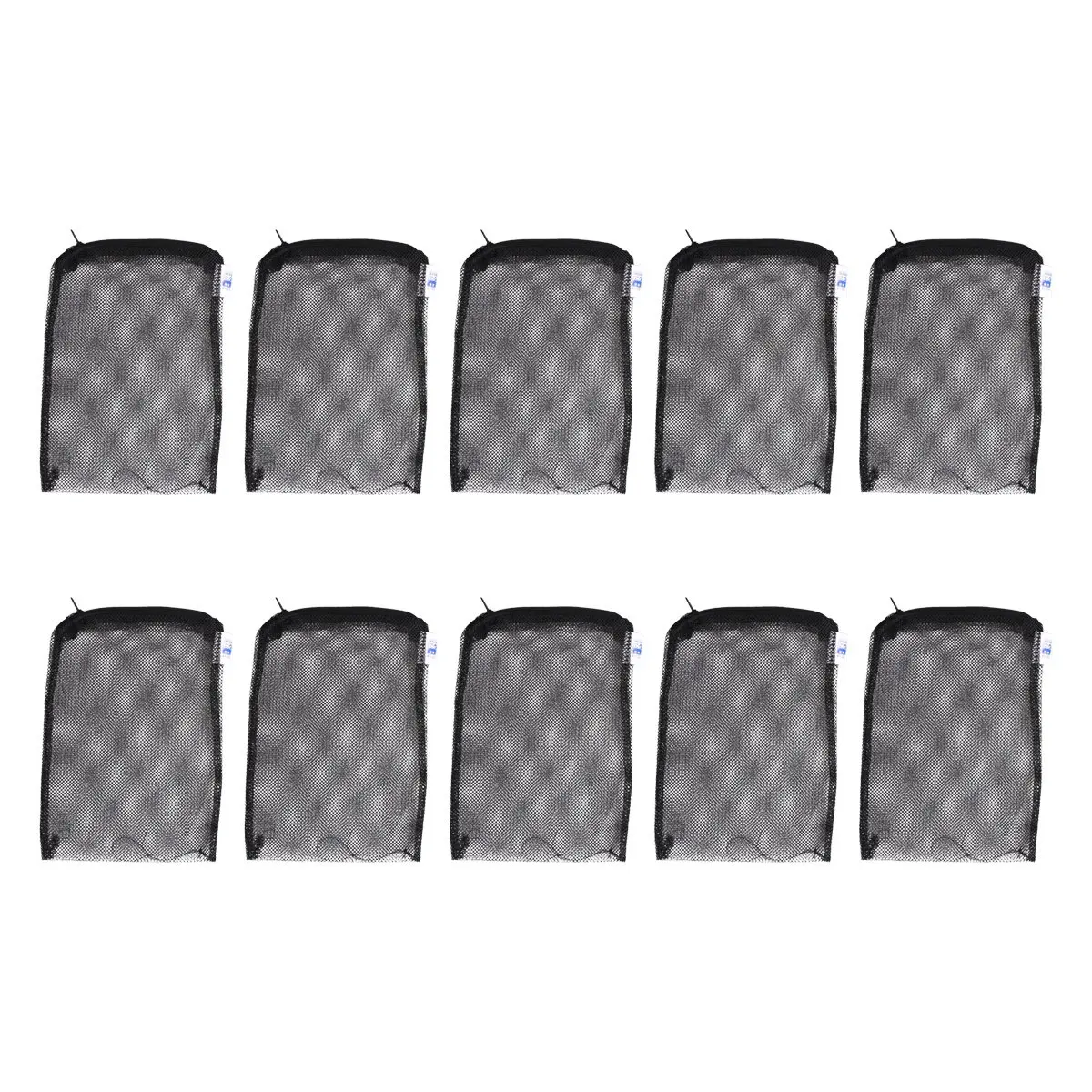 10Pcs Filter Material Mesh Bags Zippered Fine Hole for Aquarium Fish Tank Filtration Activated Carbon Ceramic Ring Volcanic