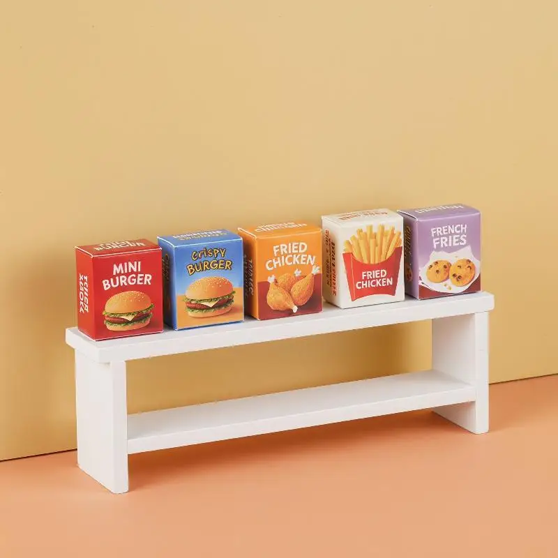 Complete 1:12 Scale Dollhouse Fast Food Box Set 5 Sets Ideal Fun for Kids and Adults