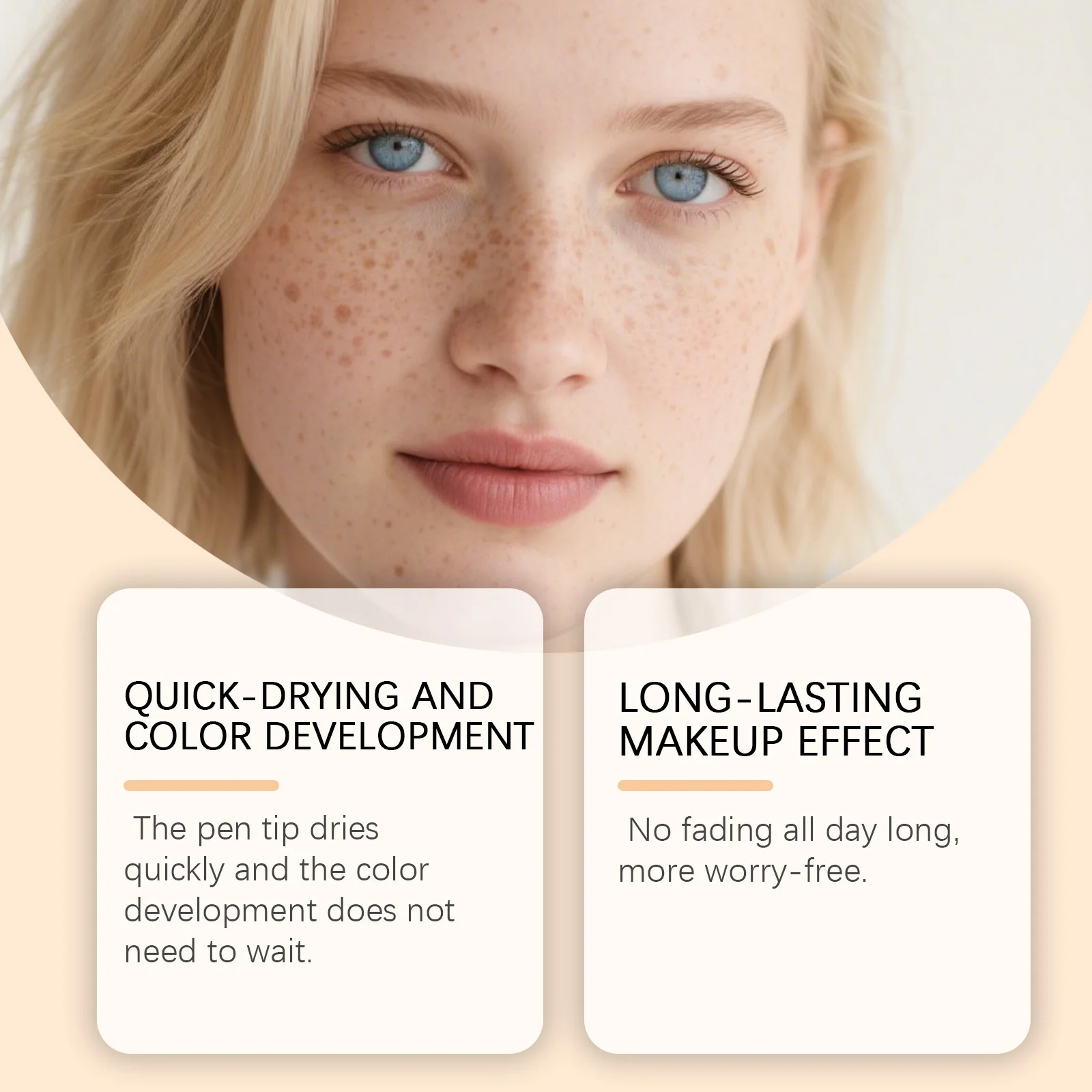 제포코 워터 레지스턴트 프렉클 리퀴드 롱래스팅 시뮬레이션 스팟 페이크 도트 퀵 드라이 내추럴 워터프루프 앤 스웨트 프루프 메이크업