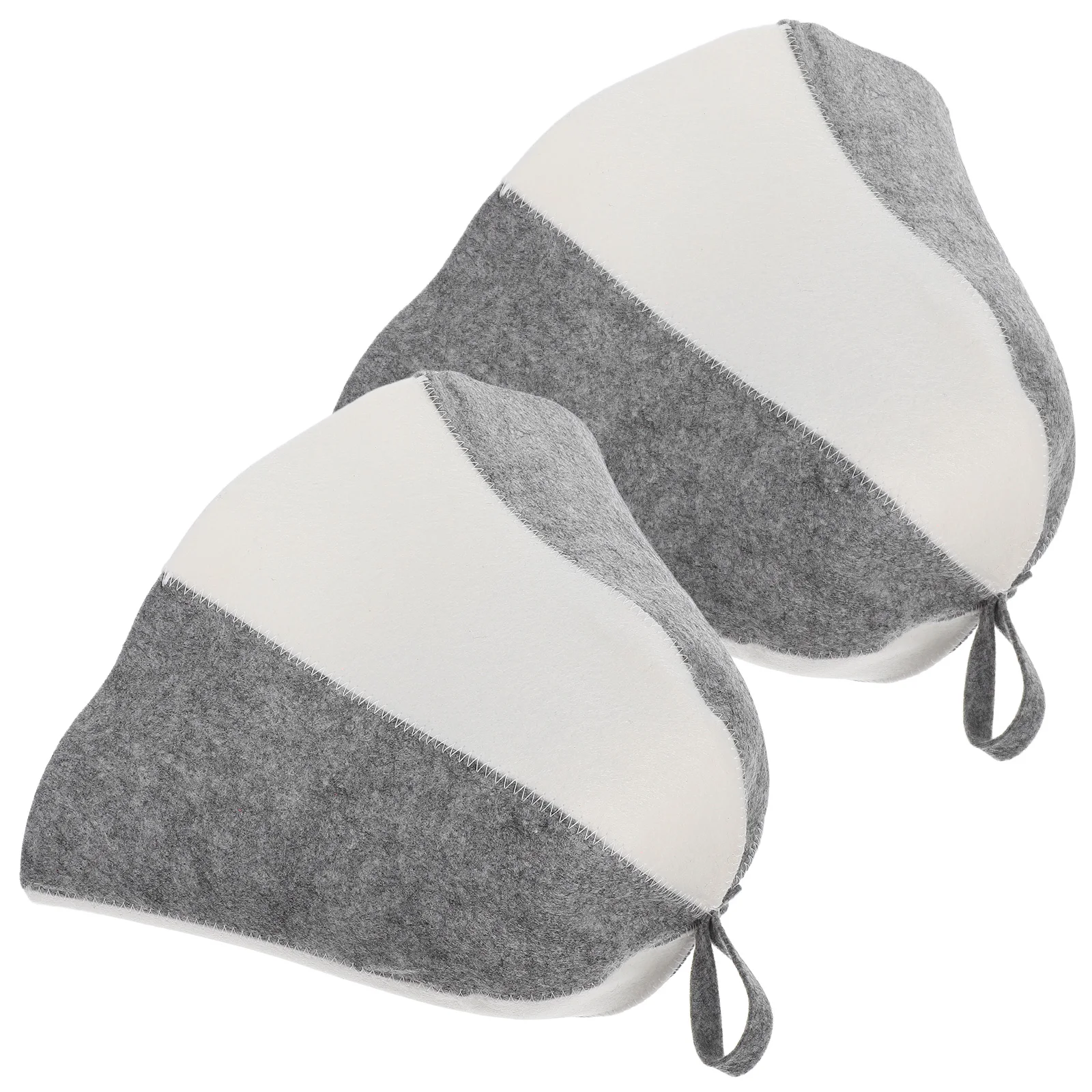 2Pcs Thick Felt Sauna Hats Water Absorbent Comfortable Sauna Caps Bathing Hats for Men Women Reusable Large Shower Caps