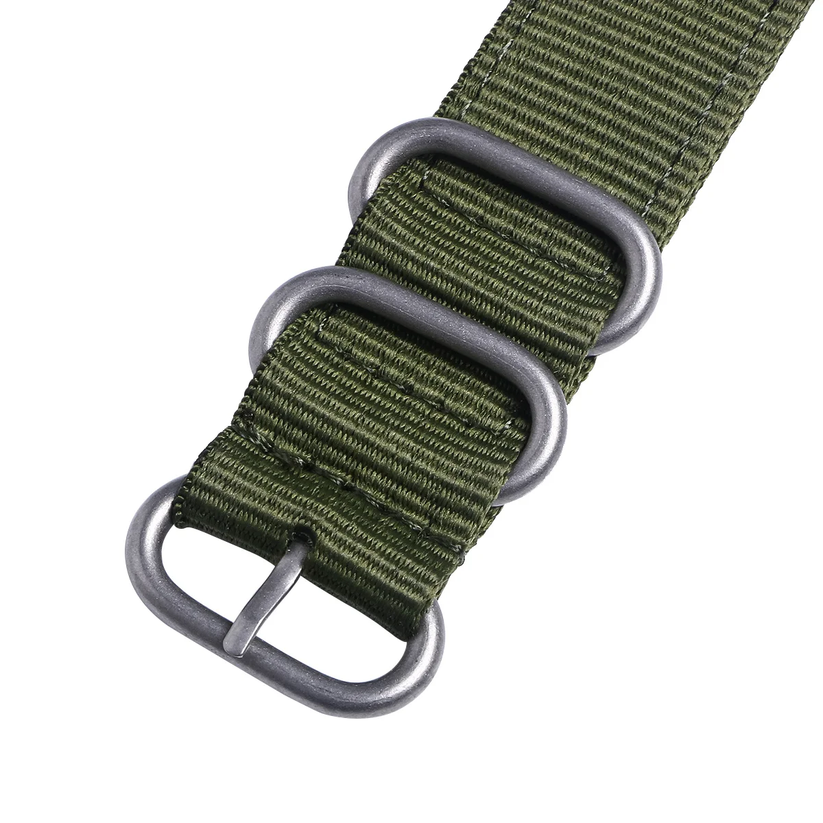 

22Mm Nylon Watch Band Heavy Duty Smooth Edge Breathable Strap for Sports Diving Hiking Wrist Accessory Army Green