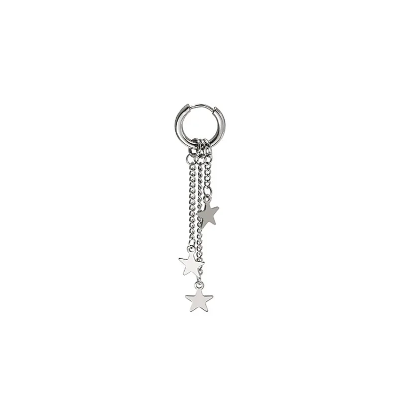 Male New design tide male ear nail rock personality earrings hip hop punk men's earrings rock Stainless Steel earrings boys