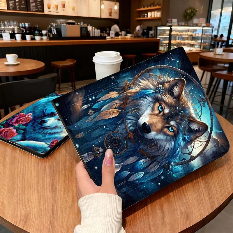 

Wolf Fox Art Cool Tablet Case For iPad Pro Air 5th 6th 7th 13 M3 M4 M5 12.9 13.3 inch 2018 2022 2024 2025