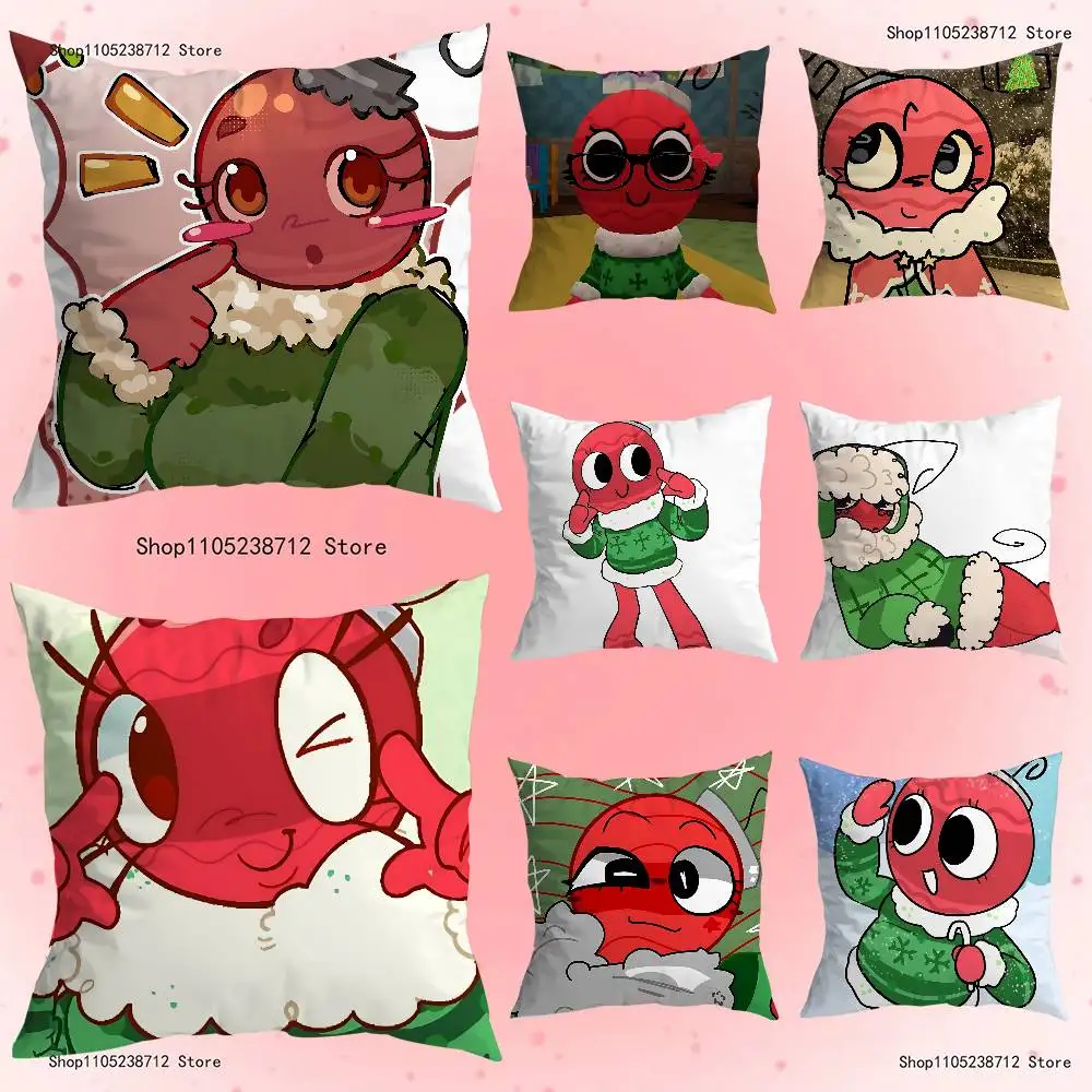 

Game B-Bobette D-Dandy Pillow Covers Cartoon Sofa Decorative Home Double-sided Printing Short Plush Cute Cushion Cover