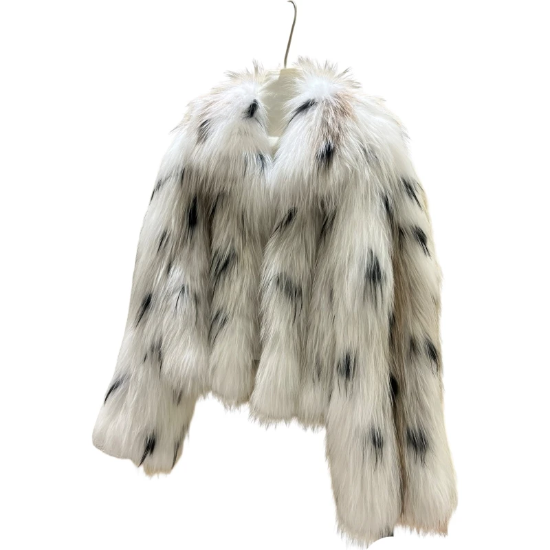 Temperament Big 2024 Autumn/Winter New Foreign Design Sense Red Fox Cross Fox Fur Coat Ladies  inverno feminino quente