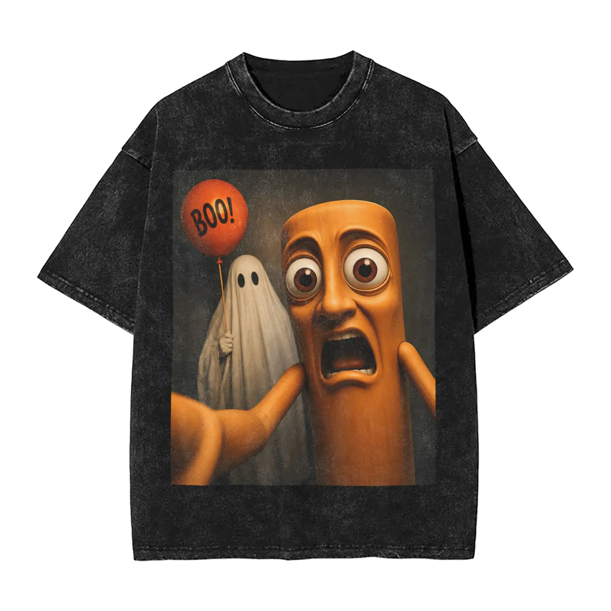 Men's Tung Sahur Halloween Boo Ghost Scared T-Shirts Clothes Summer Y2K Casual Short-Sleeve T-Shirt O-Neck Fashion Print Tshirt