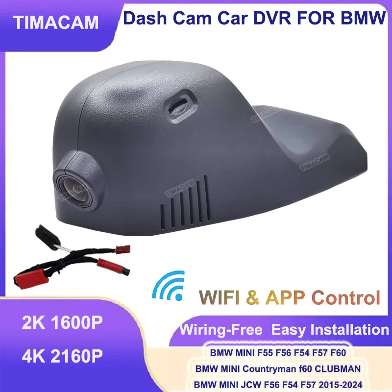 

TIMACAM UHD 2160P 4K Car DVR Dual Lens 2K Dash Cam for BMW MINI Countryman CLUBMAN F54 F55 F60 F56 F57 JCW F54 F56 F57 2015-2022