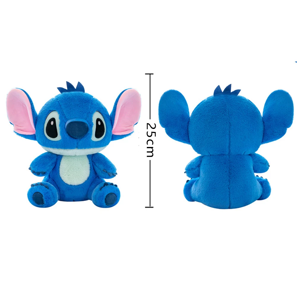 Muñeco de peluche de Disney Stitch de 25cm, juguetes de Anime Kawaii Lilo & Stitch, muñecos de peluche Stich, juguetes de regalo de cumpleaños para