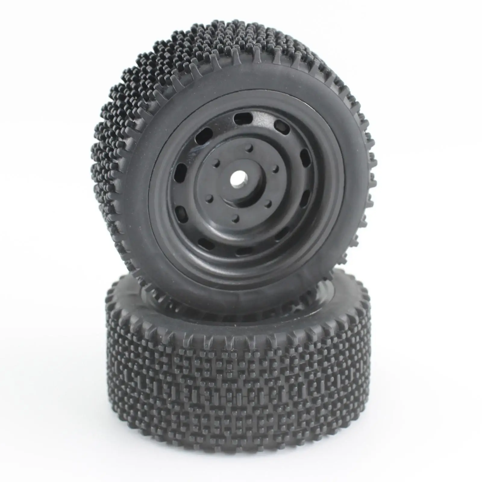 

2Pcs 1/16 RC Wheels and Tires DIY Repairing Modification Easy to Install Lightweight Replacement Tires Set for 16201Pro 16201