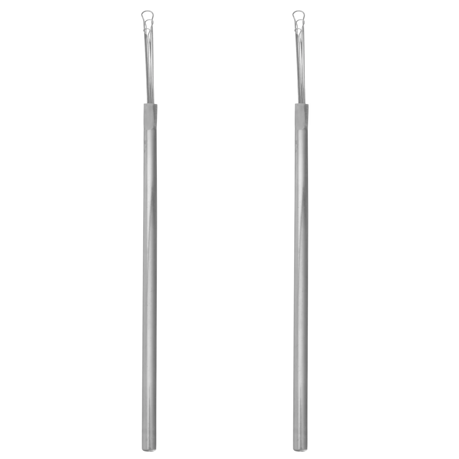 2 個の耳垢除去ツールステンレス鋼金属耳スクーププロフェッショナル安全効果的なクリーニングポータブルコンパクト軽量