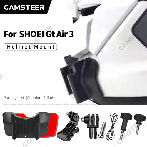 SHOEI Gt Air 3 casco personalizado soporte de barbilla para GoPro 13 12 11 10 9 DJI Action 5pro 4 3 Insta360 X4 X3 Ace pro Cámara de Acción