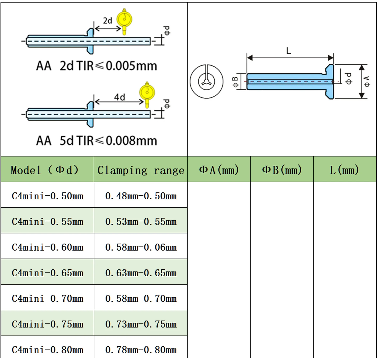 GDR C4 Mini-Spannzange, Spannzangenfutter mit kleiner Öffnung, ER-Spannzange, hohe Präzision 0,005 AA, ER11 ER16 ER20 ER25 ER32 C4 Spannzange, BT40 Werkzeughalter – Detail 2