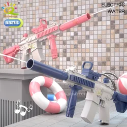 Pistola de água elétrica Auto Burst para crianças, jogo de tiro ao ar livre, brinquedos de praia, verão Fight, Firing Creek, M416, presentes para crianças