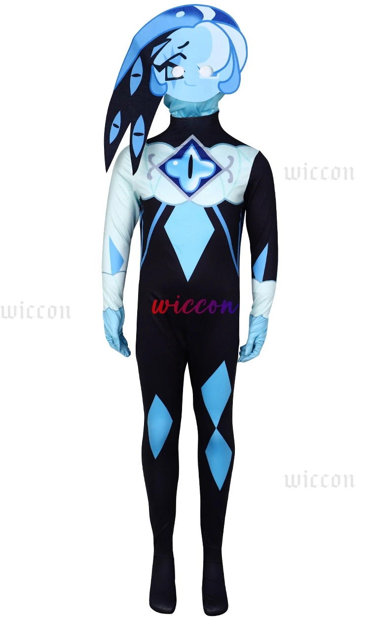 Cookie Run:Kingdom Shadow Milk Cookie Cosplay Costume Party Jumpsuit Mask Cosplay Women Men Halloween Party Cosplay Suit