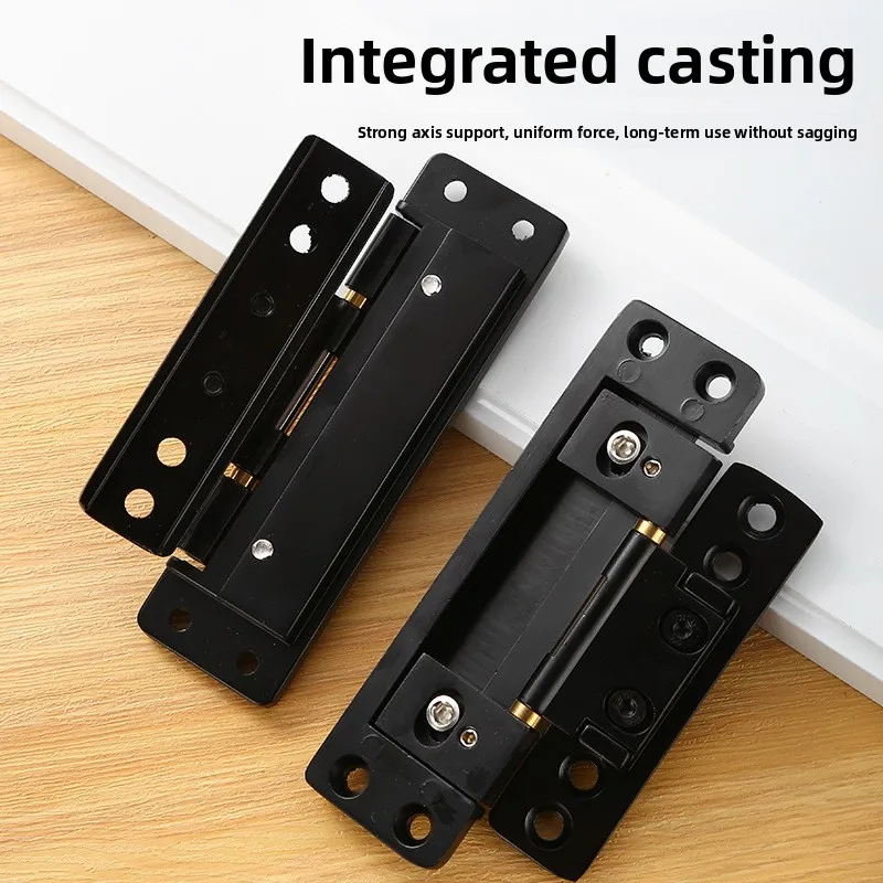 Dobradiça bidimensional oculta, porta invisível ajustável, liga de zinco, porta ecológica, dobradiça cruzada, 1 peça