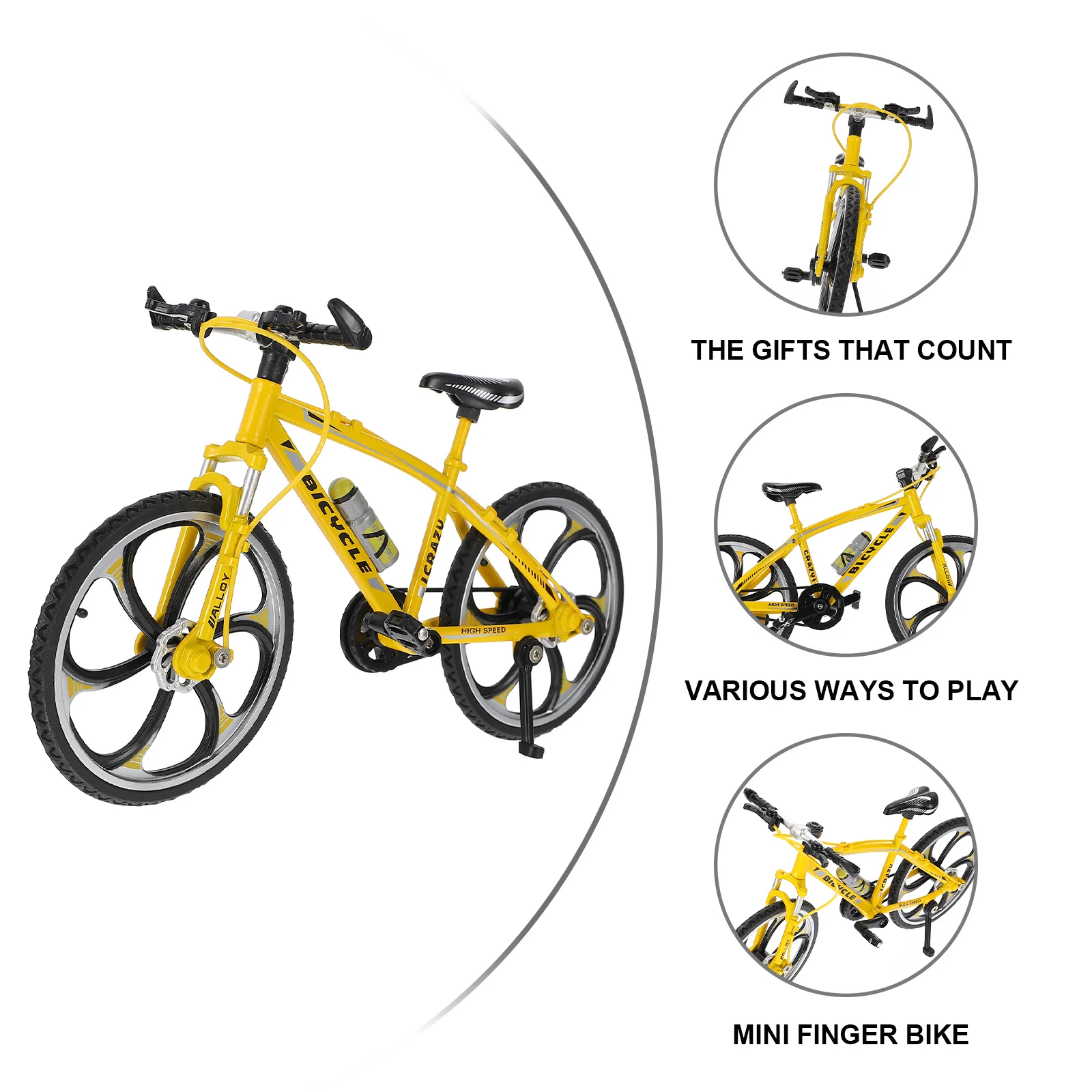Mini vélo à doigts en alliage, 1 pièce, jeu Portable anti-Stress pour enfants et adultes, cadeau d'anniversaire, cadeaux de fête, entraînement des doigts à la maison