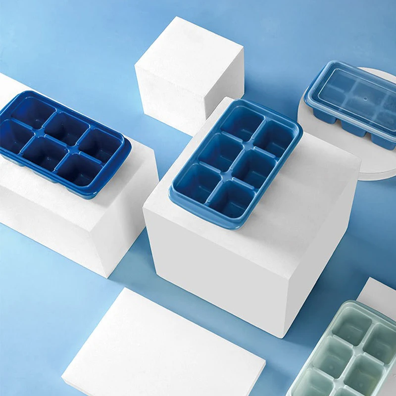Ice Cube Ice Box Frozen Mold Refrigerator Homemade Frozen Ice Box with Lid Silicone TikTok Hot Ice Cube image 6