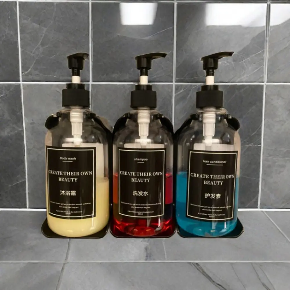 

Настенный дозатор для мыла с ручным прессом, многоразовый контейнер для лосьона, большой объем, с этикетками, пустая бутылка с помпой для ванной комнаты