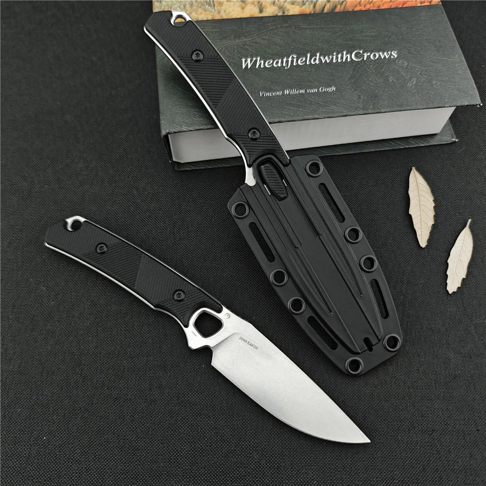 Tactical Pocket Knife 8Cr13Mov Fixed Blade Nylon Fiber Handles Hunting Self Defense Camping EDC Survival Tools