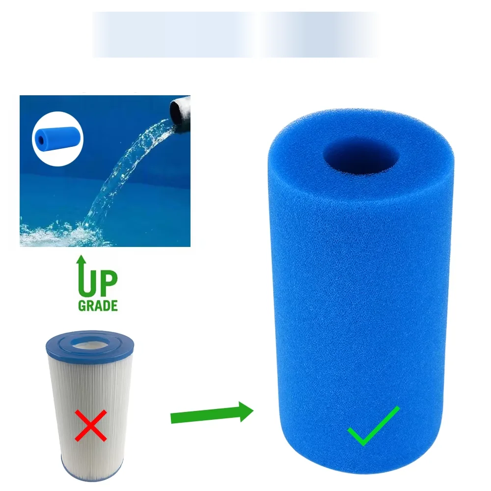 Pool Filter Sponge Pool Foam Reusable High Density Pool Filter Sponge for Swimming Pool Maintenance Removes Debris Leaves Hair