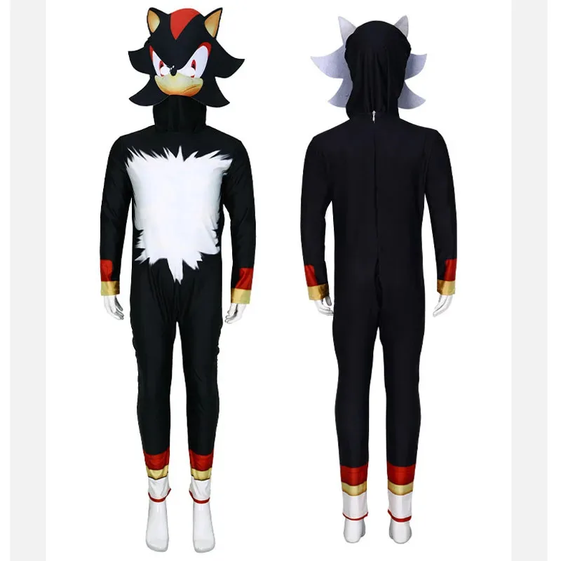 Lyou 2025 disfraces niños colas nudillos sombra erizo monos Anime Sonic Cosplay Halloween fiesta de cumpleaños Bodysui ★ ★ ★   kk.
