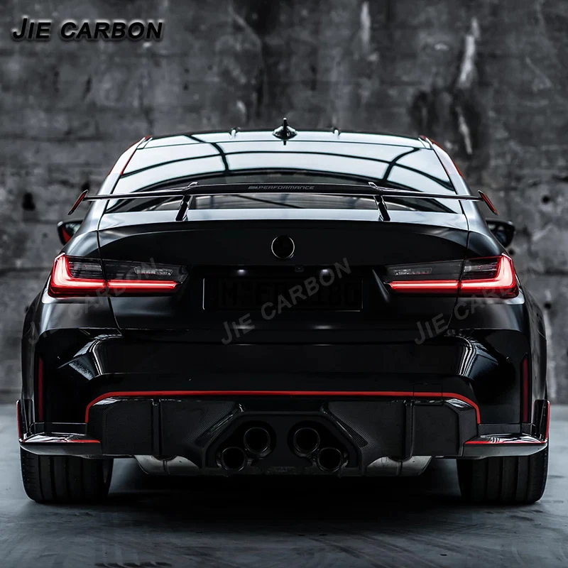 For BMW M3 M4 G80 G82 G83 2021+ Carbon fiber rear bumper diffuser lip body kit Upgrade car exterior trim