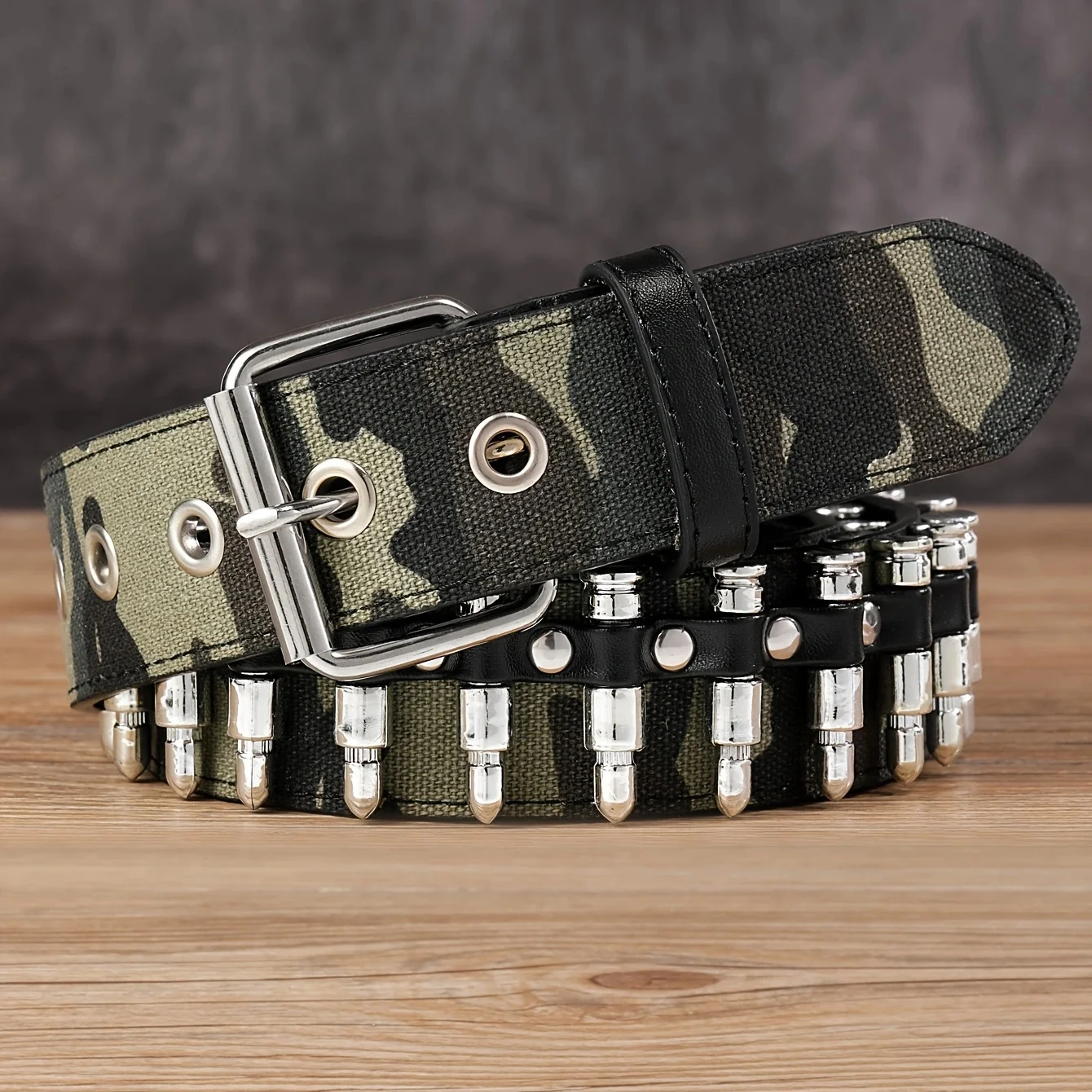 1 Hip Hop Style Bullet Belt For Men And Women.