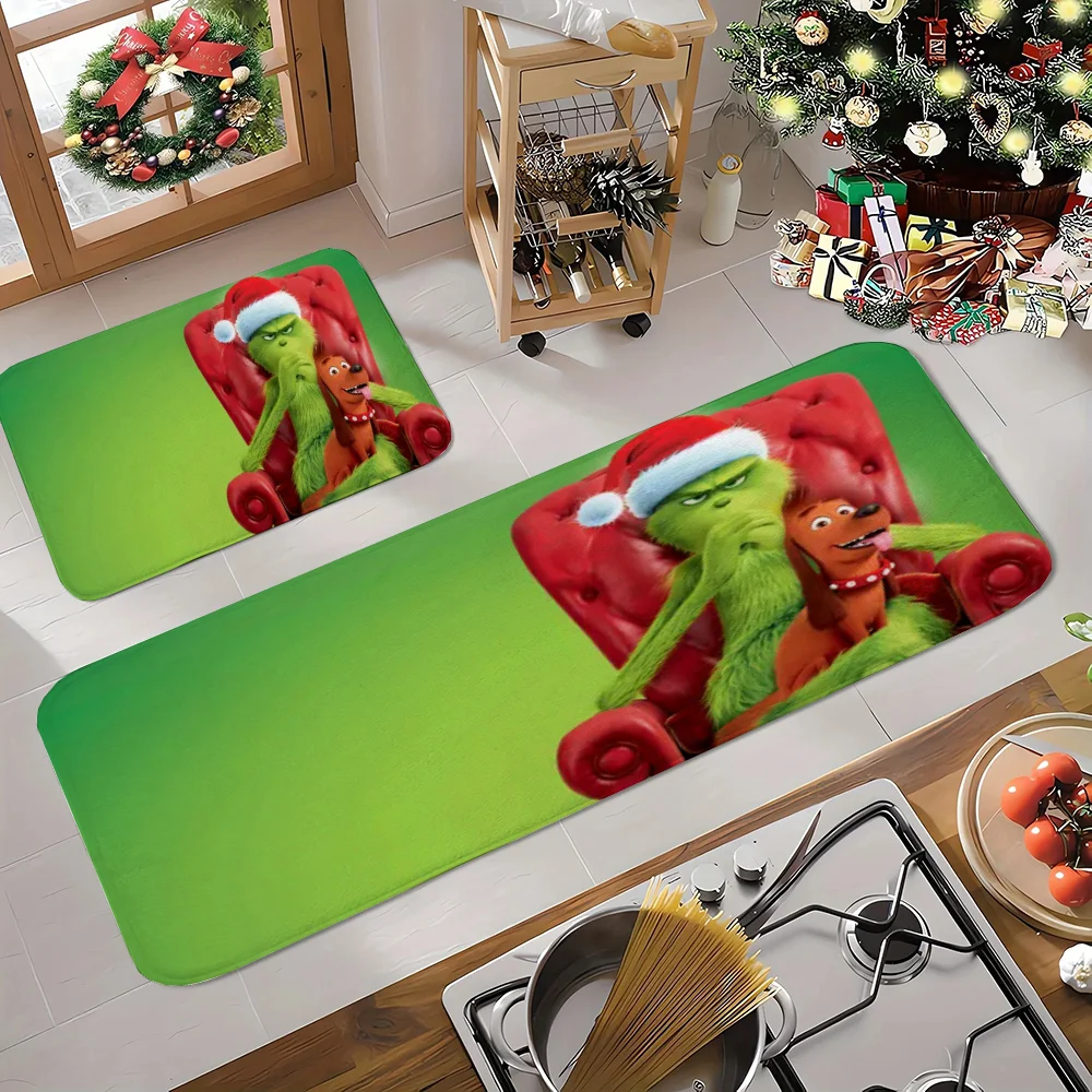 Carpets 1PC T-The Grinch Home Entrance Mats House Entrance Mat Cute Room Decor Bedrooom Carpet for Bedroom Kitchen Rug Rugs Foot