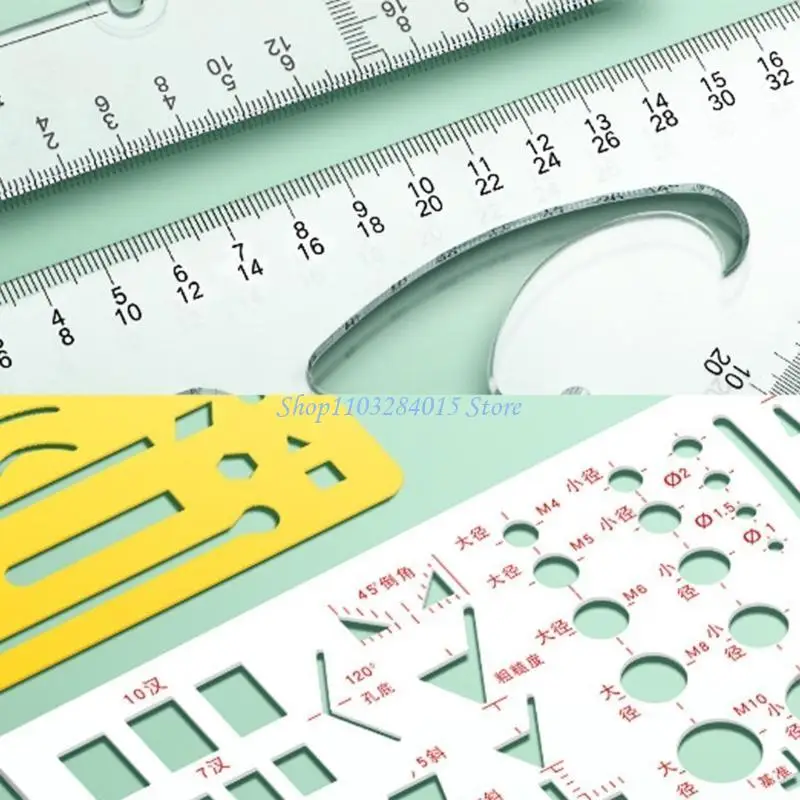 R6FF Professional Geometry Set Geometry Kit-for Artists and Students Compasses,Drawing Tools,Drafting Supplies,Drafting Set