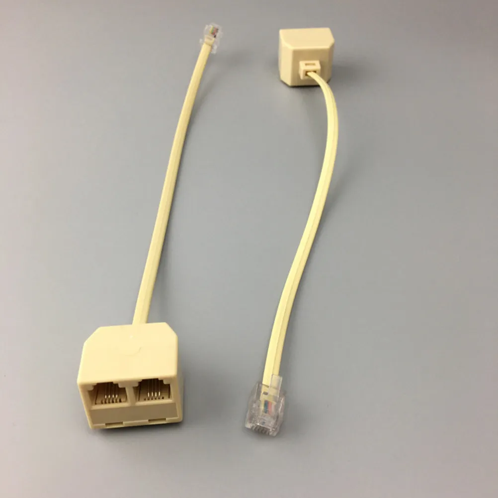 5Pcs Rj11 Socket Splitter Adapter for Landline Telephone Telephone Wall Separator Rj11 Splitter Supports Simultaneous Ringing