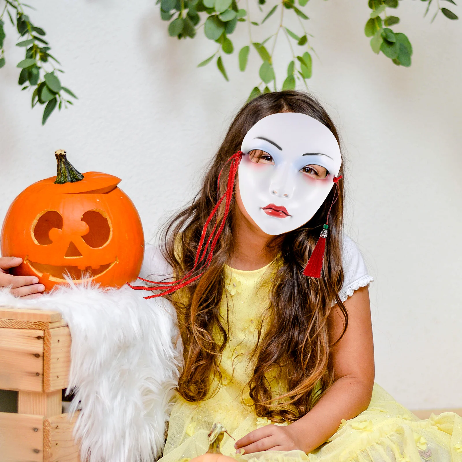 

Masquerade Women Chinese Style Halloween Party Cosplay Festival Ball Plastic Mask Prop Decorative Face Mask For Adults