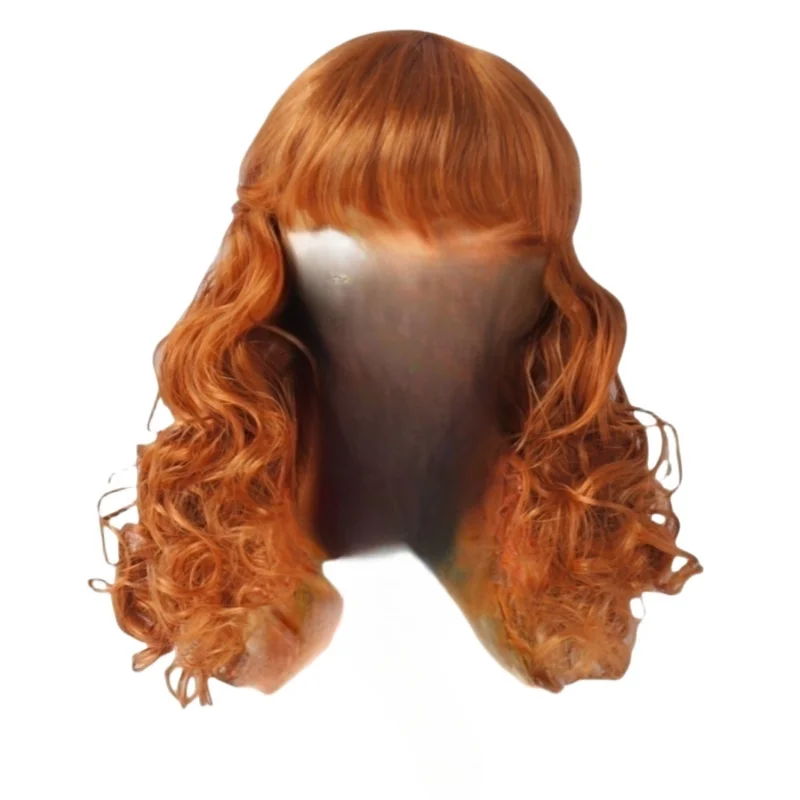 Solo capelli per bambola JD815 1/6 1/4 1/3 SD DOD QBaby Blythes Onda lunga disordinata con parrucche BJD in mohair sintetico principessa metà legata sul retro