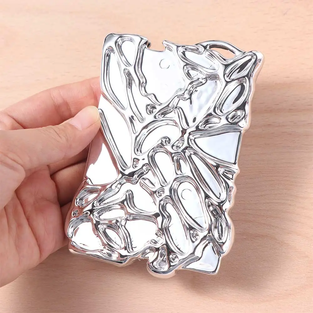 Electroplate Photocard Holder Special-shaped Card Sleeve Photo Card Frame Metallic Style Silver Idol Photo Display Stand