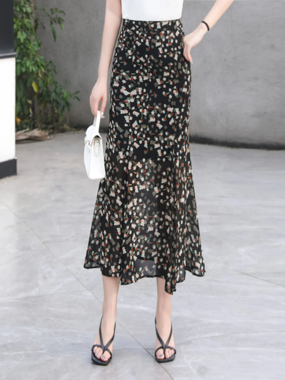 floral-print-high-waist-long-skirt-women's-slim-fit-half-length-thin-summer-fish-tail-skirt-fashionable-korean-style-vest