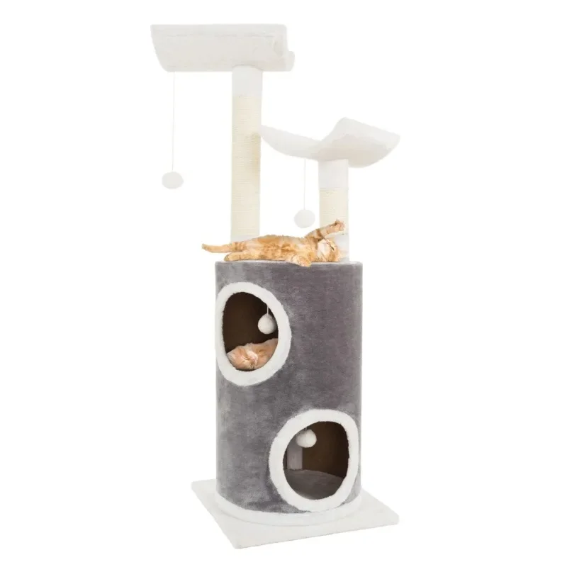 

45in Cat Tree with Perches, Condo, Scratch Posts, and Toys