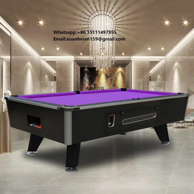 

Low MOQ Commercial 7ft 8ft Billiard Board Pool Table Coin Operated Games With Auto Ball Return System