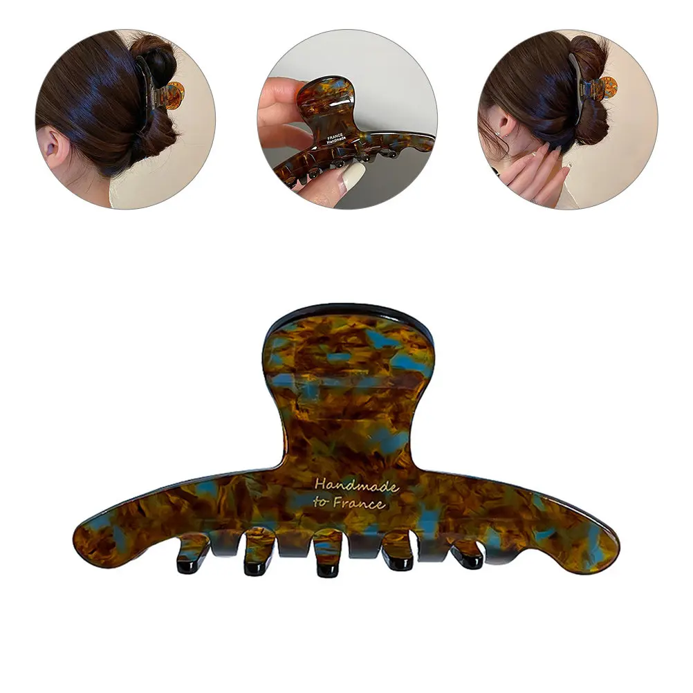 Hair Claw Clips for Women Acetate Sheet Nonslip Strong Hold Easy Wear Elegant Styling Accessory for Daily Office Party Use