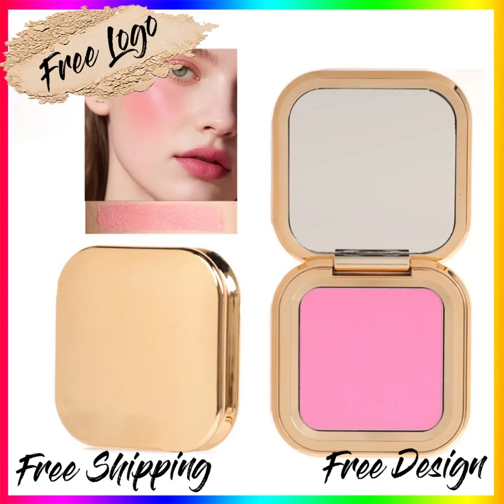 프라이빗 라벨 맞춤 로고 8색 사각 블러쉬 파우더 비건 메이크업 도매 롱래스팅 피그먼트 블러셔 팔레트