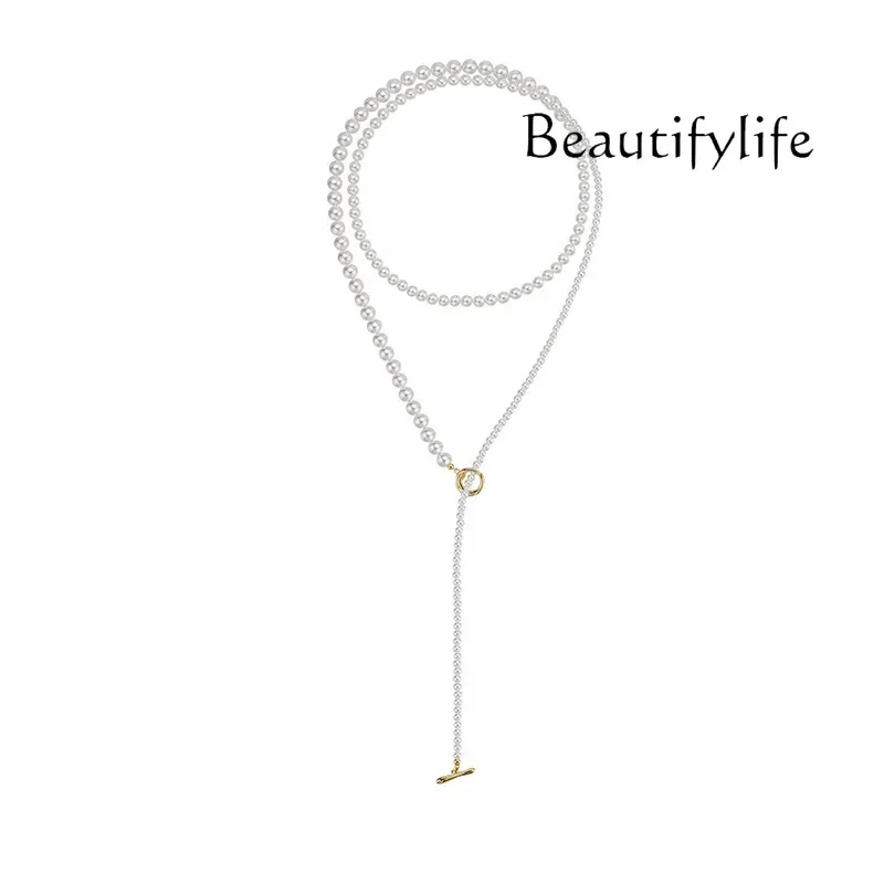 Nordic high-end extremely thin and extended sweater chain stacked with multi-layer new Chinese necklace accessories