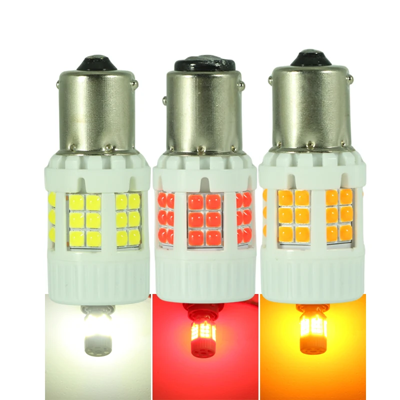 

2X LED Interior Car Light with Fan Auto Turn Signal Lamp Truck Tail Brake Bulb 12V 24V 36V P21W 1156 BA15S 1157 BAY15D Super 8W