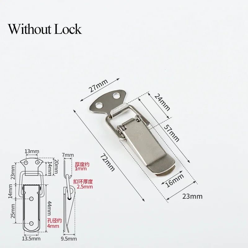 10Pcs Cabinet Box Locks Spring Loaded Latch Catch Toggle Locks Tension Lock Claps For Sliding Door Window Furniture Hardware